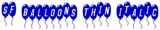 SF Balloons Thin Italic fuente